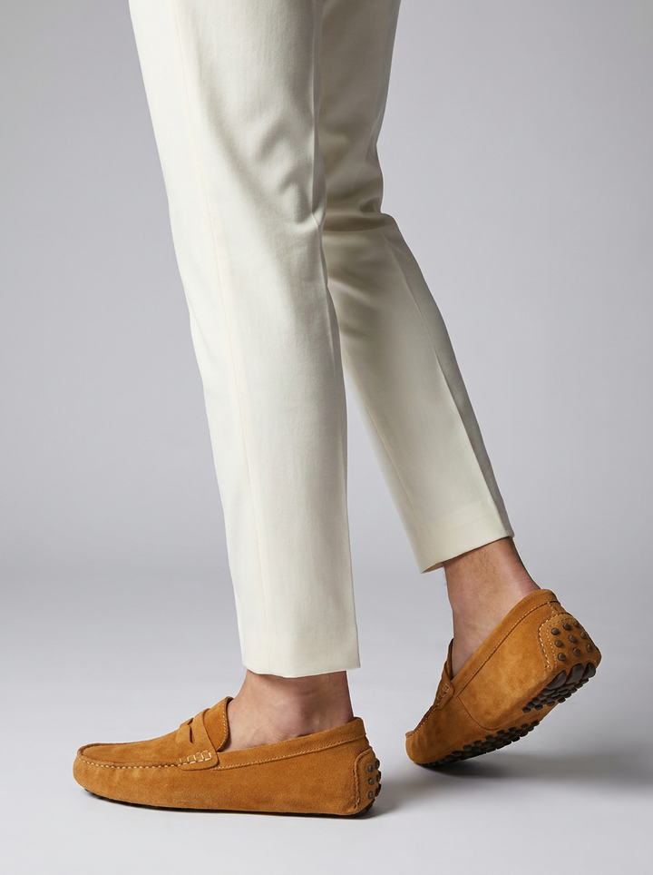 Men's Slip-On Loafers – Refined Textured Finish