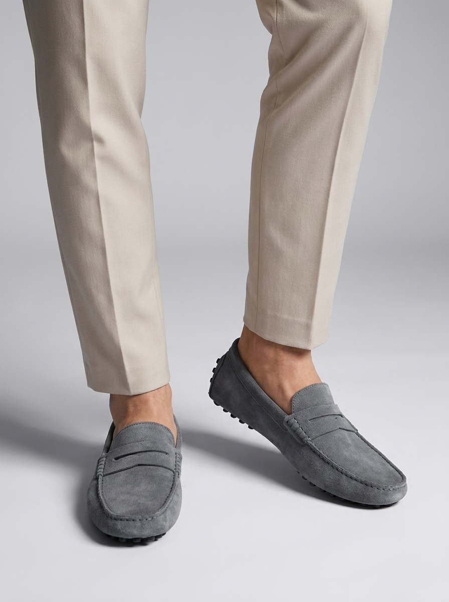 Men's Slip-On Loafers – Refined Textured Finish