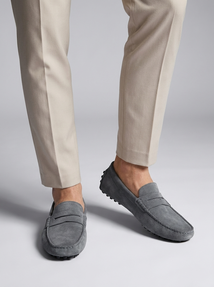 Men's Slip-On Loafers – Refined Textured Finish