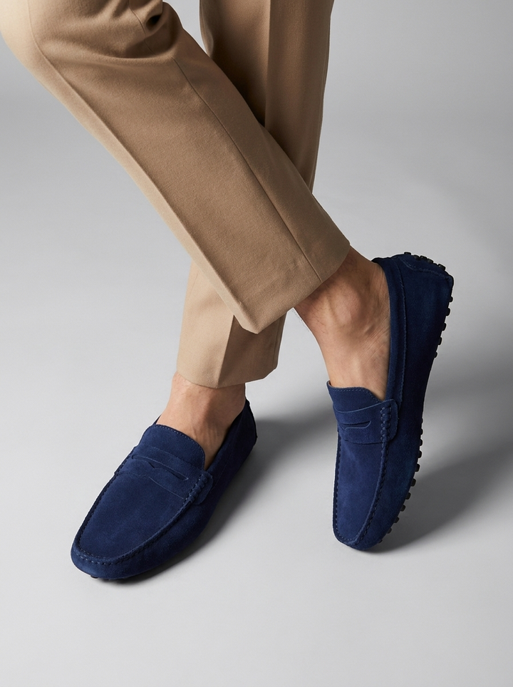 Men's Slip-On Loafers – Refined Textured Finish