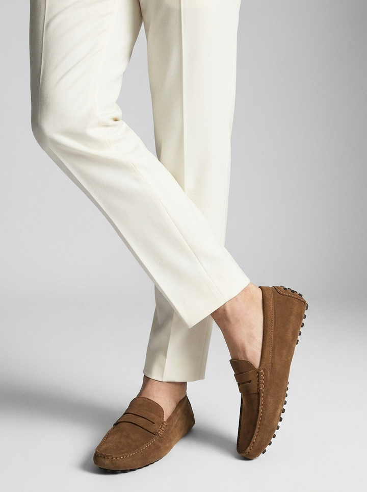 Men's Slip-On Loafers – Refined Textured Finish