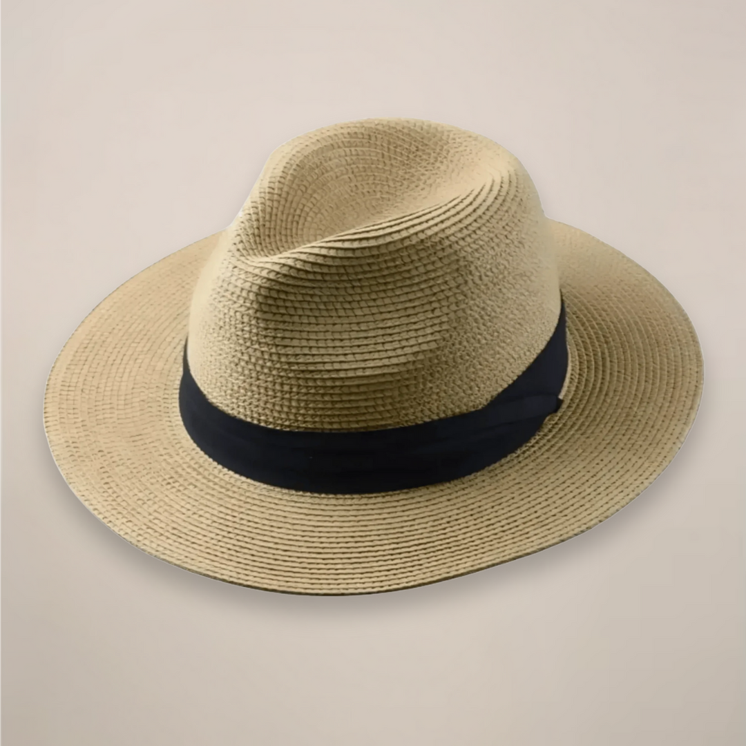 Cappello Panama in paglia da uomo – Tesa larga traspirante stile classico