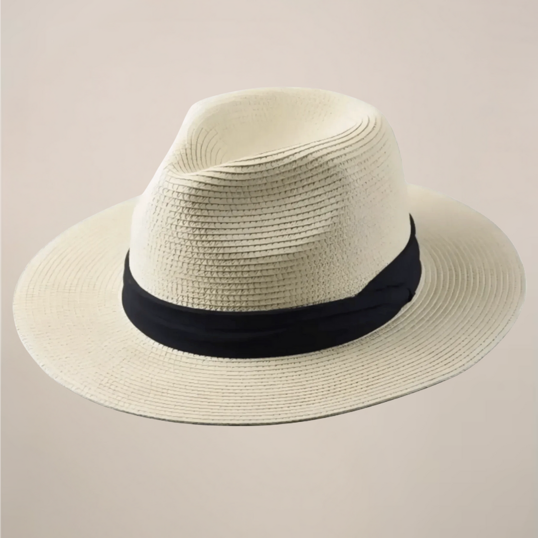 Cappello Panama in paglia da uomo – Tesa larga traspirante stile classico