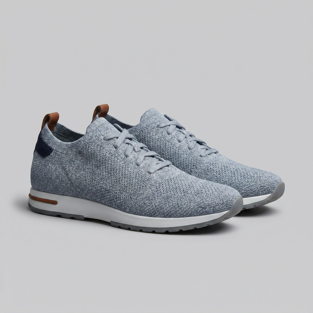 Men's Lace-Up Mesh Sneakers – Lightweight Tonal Design