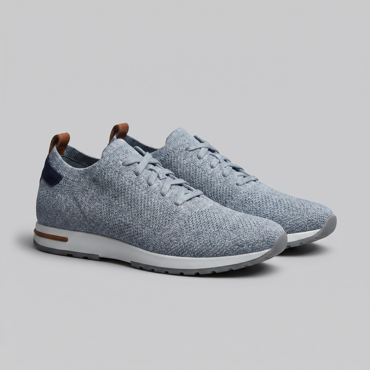 Men's Lace-Up Mesh Sneakers – Lightweight Tonal Design