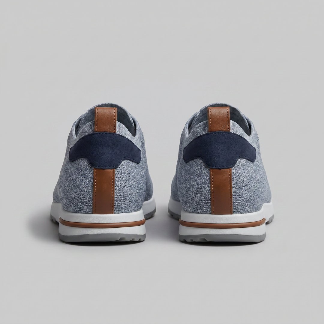 Men's Lace-Up Mesh Sneakers – Lightweight Tonal Design