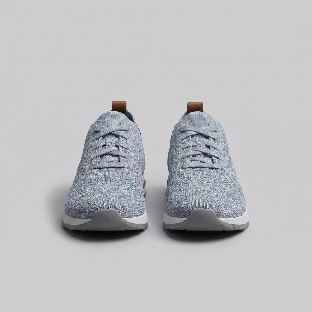 Men's Lace-Up Mesh Sneakers – Lightweight Tonal Design