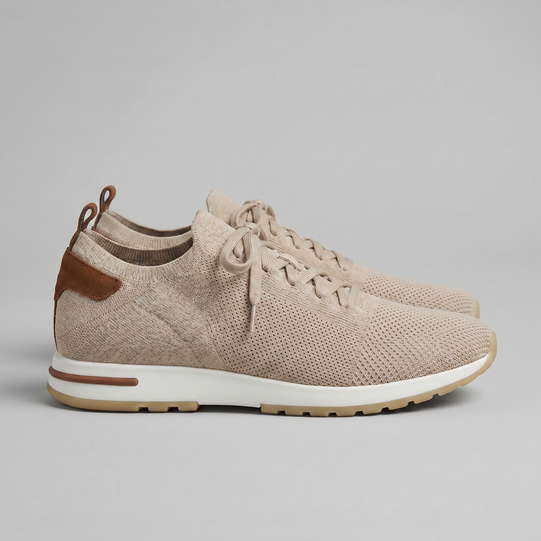 Men's Lace-Up Mesh Sneakers – Lightweight Tonal Design