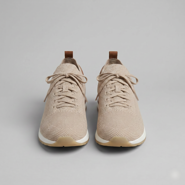 Men's Lace-Up Mesh Sneakers – Lightweight Tonal Design