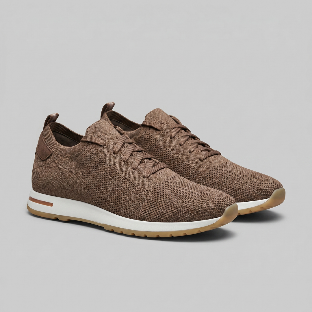 Men's Lace-Up Mesh Sneakers – Lightweight Tonal Design