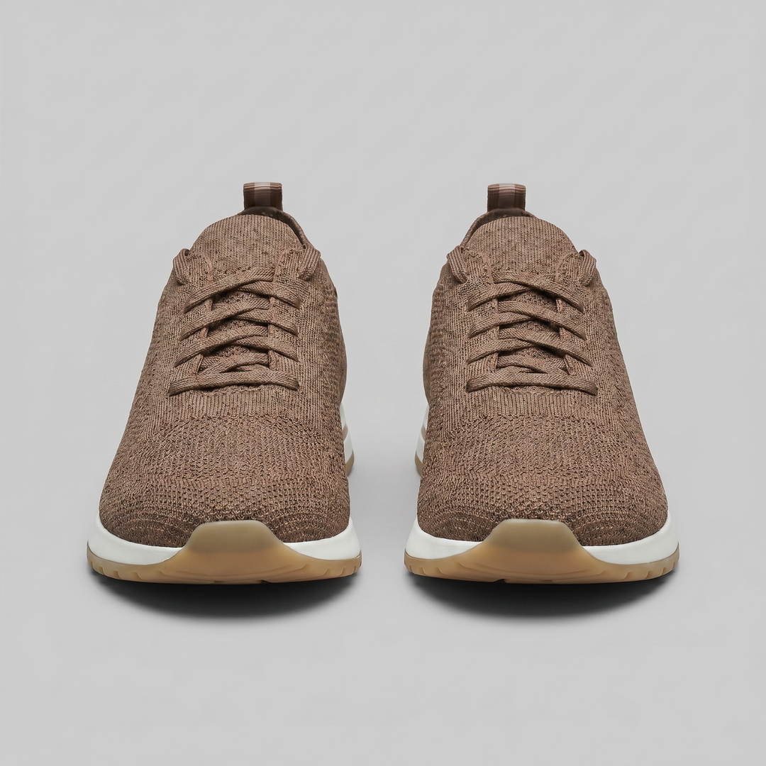 Men's Lace-Up Mesh Sneakers – Lightweight Tonal Design