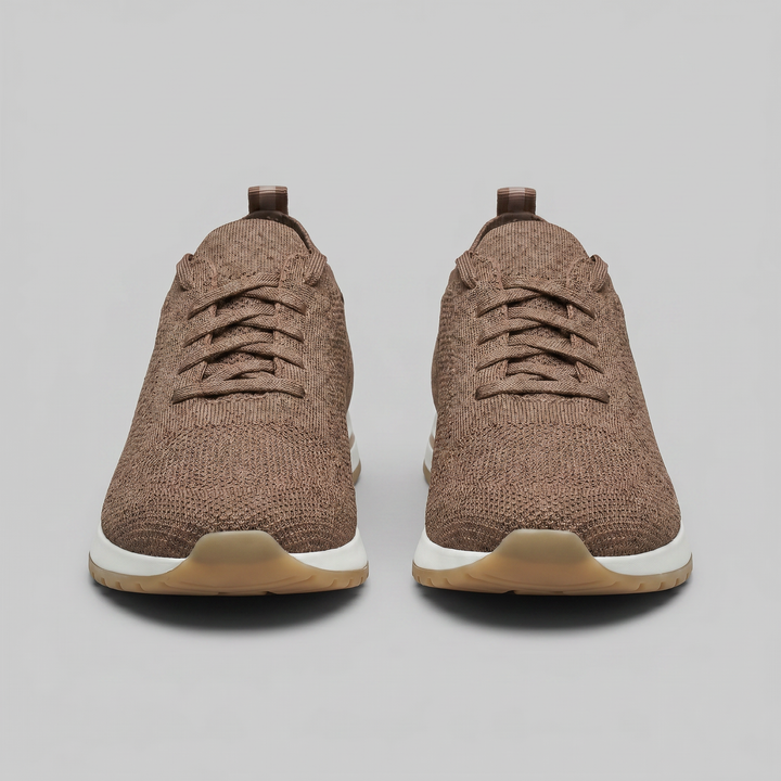 Men's Lace-Up Mesh Sneakers – Lightweight Tonal Design