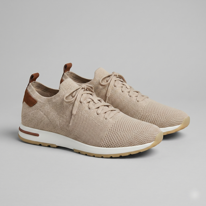 Men's Lace-Up Mesh Sneakers – Lightweight Tonal Design