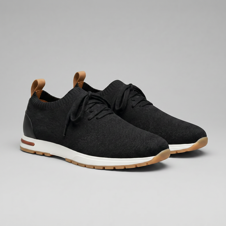 Men's Full-Grain Leather Sock Sneakers – Cashmere Lining