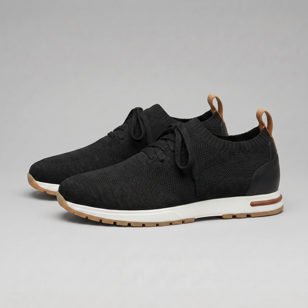 Men's Full-Grain Leather Sock Sneakers – Cashmere Lining