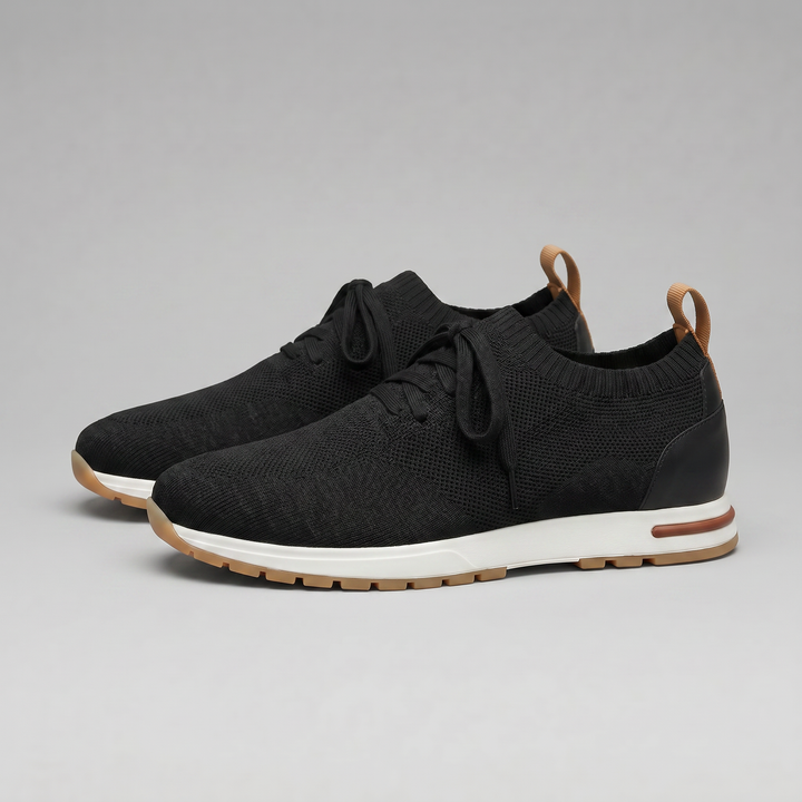 Men's Full-Grain Leather Sock Sneakers – Cashmere Lining