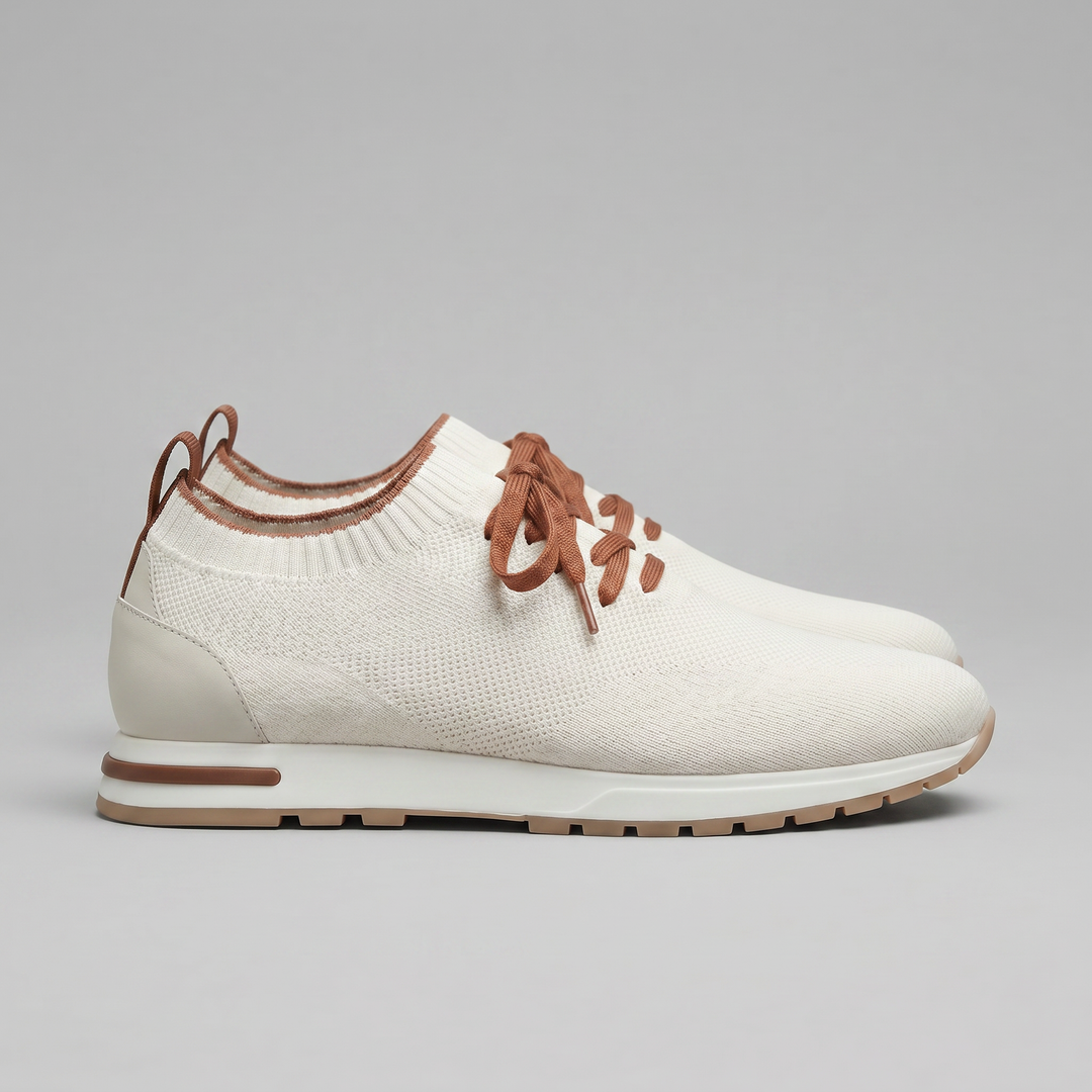 Men's Full-Grain Leather Sock Sneakers – Cashmere Lining