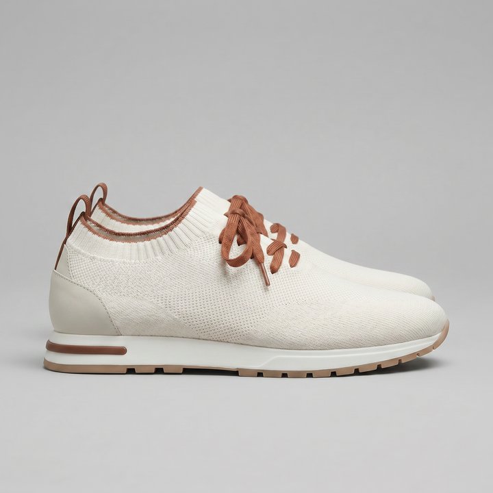 Men's Full-Grain Leather Sock Sneakers – Cashmere Lining