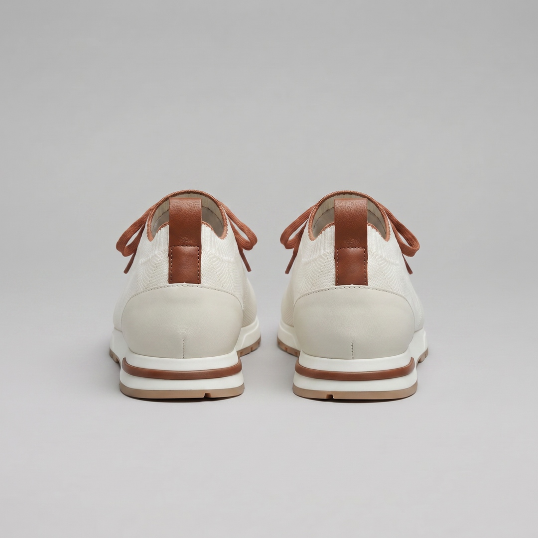Men's Full-Grain Leather Sock Sneakers – Cashmere Lining
