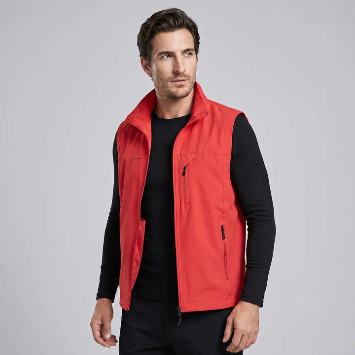 Men's Lightweight Sleeveless Vest – Utility Style with Zippered Pockets