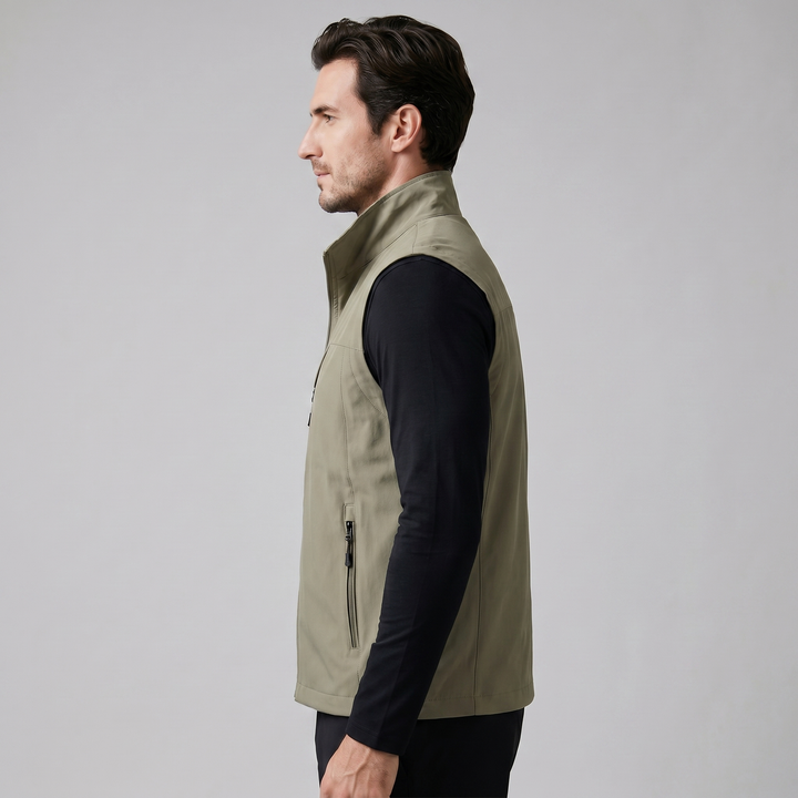 Men's Lightweight Sleeveless Vest – Utility Style with Zippered Pockets