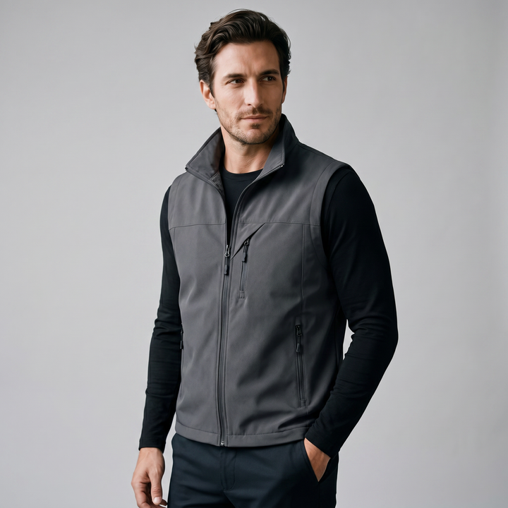 Men's Lightweight Sleeveless Vest – Utility Style with Zippered Pockets