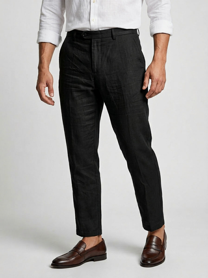Men's Linen Pants – Lightweight Tapered Fit for Summer