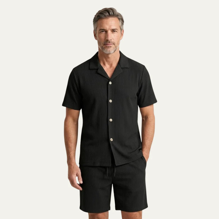 Men's Short and Short-Sleeve Shirt Set – Casual Beach Style