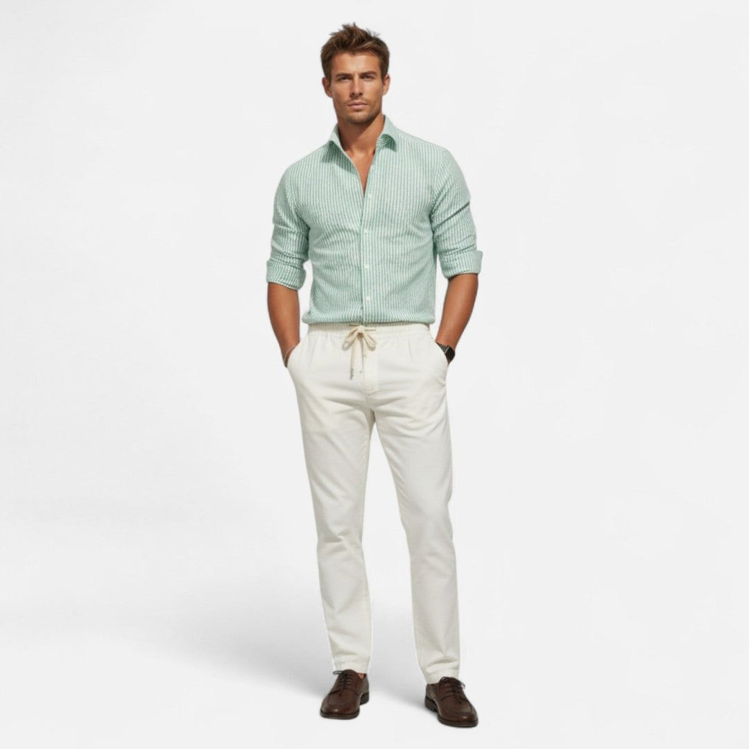 Camicia Uomo Slim a Righe – Taglio Slim Business