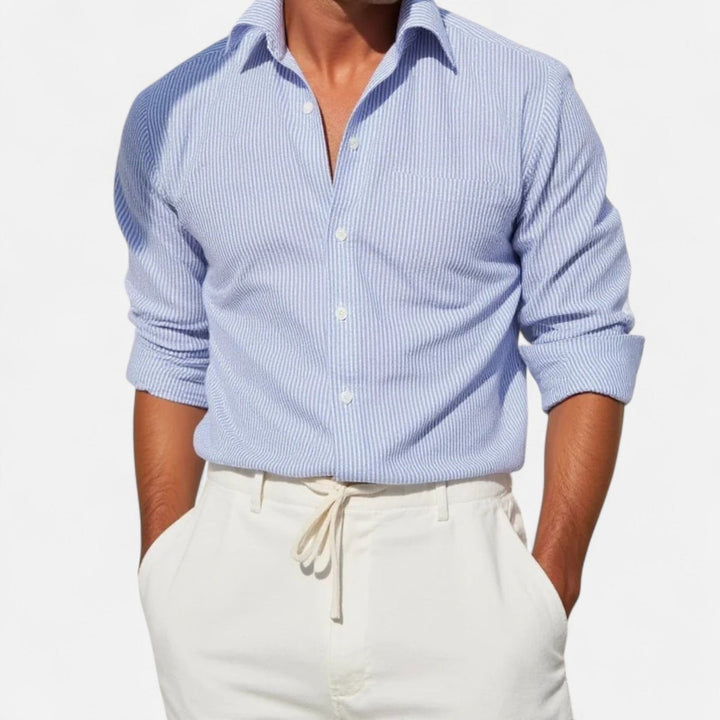 Camicia Uomo Slim a Righe – Taglio Slim Business