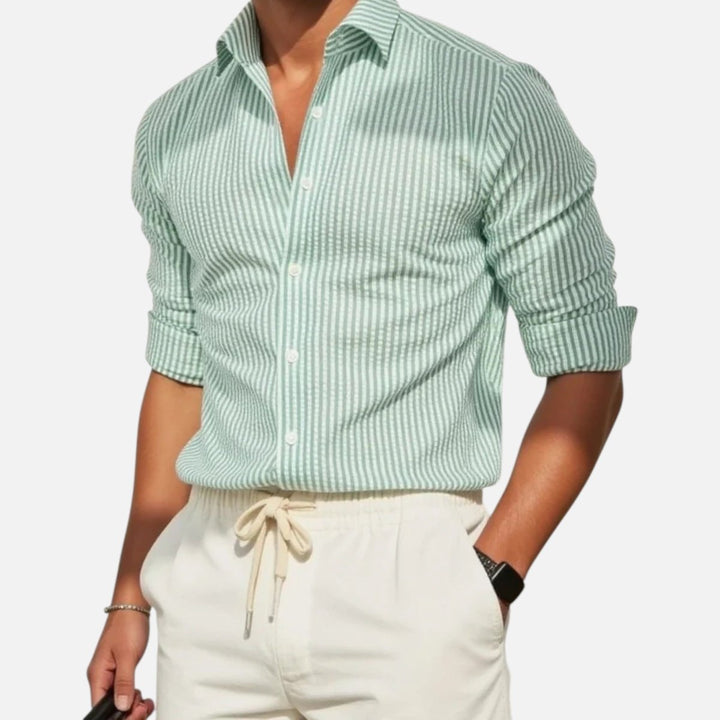 Camicia Uomo Slim a Righe – Taglio Slim Business