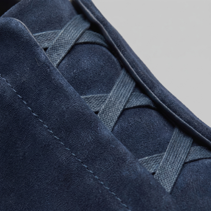 Men's Slip-On Shoes – Suede-Like Upper with Cross Strap