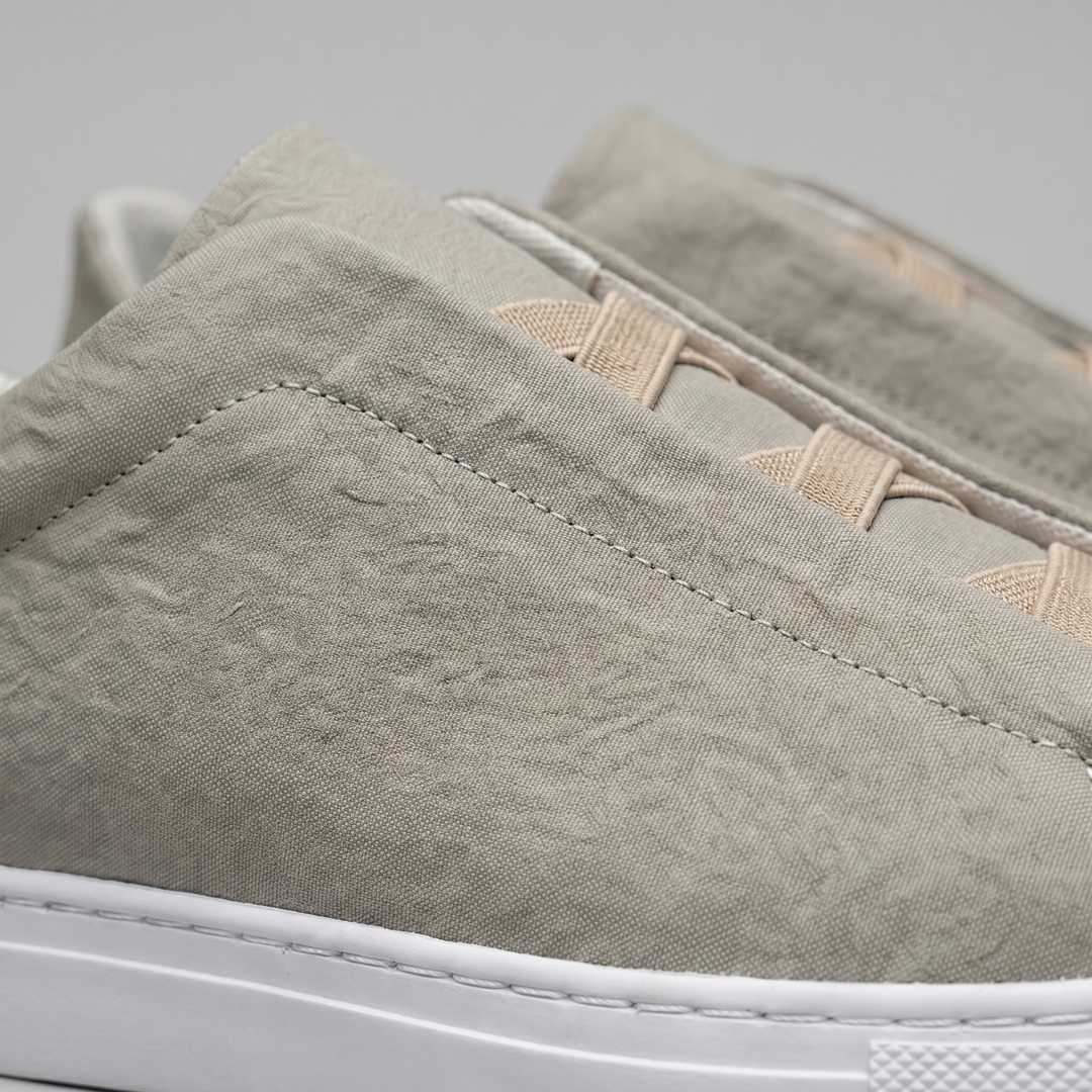 Men's Slip-On Shoes – Suede-Like Upper with Cross Strap