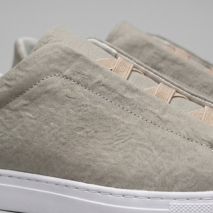 Men's Slip-On Shoes – Suede-Like Upper with Cross Strap