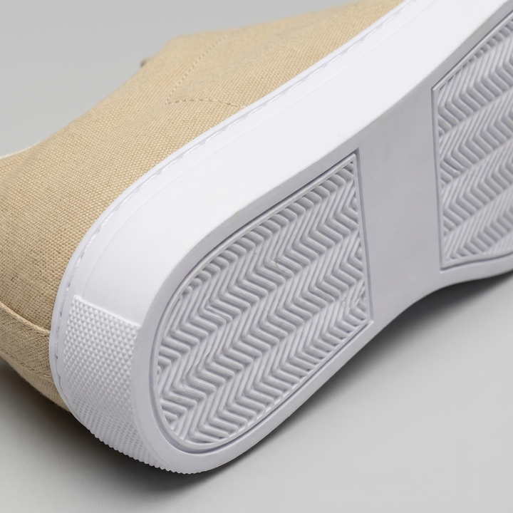 Men's Slip-On Shoes – Suede-Like Upper with Cross Strap