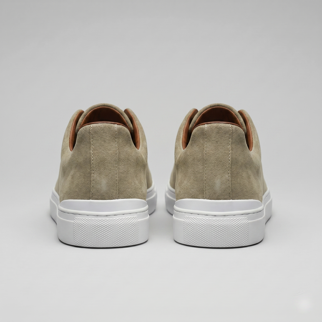 Men's Slip-On Shoes – Suede-Like Upper with Cross Strap