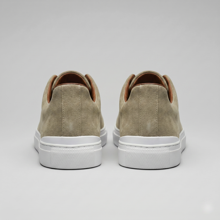 Men's Slip-On Shoes – Suede-Like Upper with Cross Strap