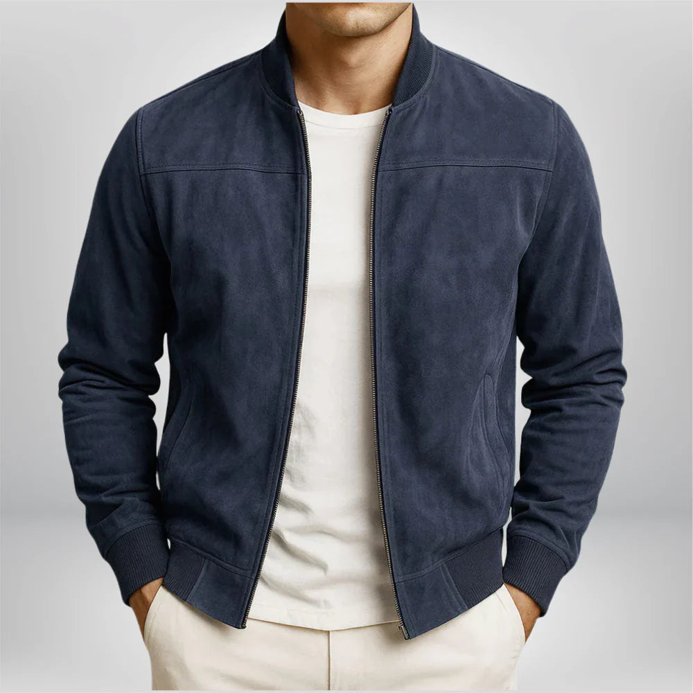 Veste Bomber Homme – Tissu Texturé Doux à Finition Lisse