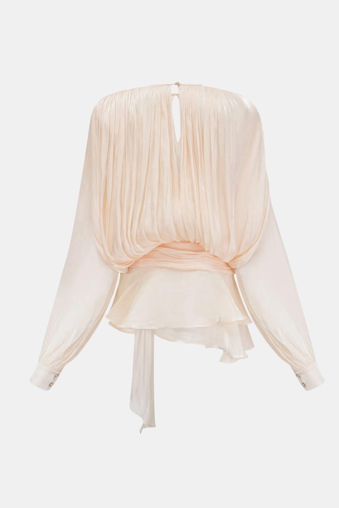 Women's Mini Dress in Woven Fabric – Eyelet Lace Collar & Ruffled Hem