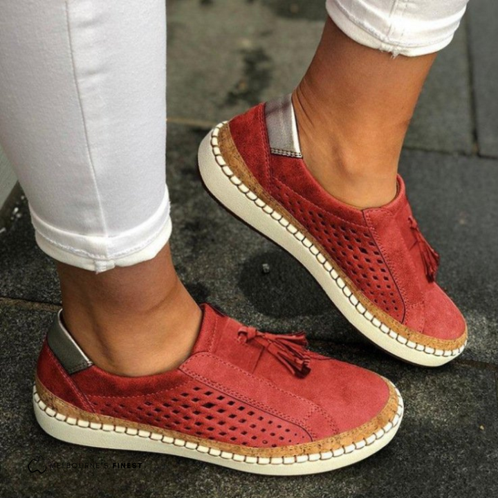 Damen Orthopädische Espadrilles – Einfaches Hineinschlüpfen Quasten Flache Sohle