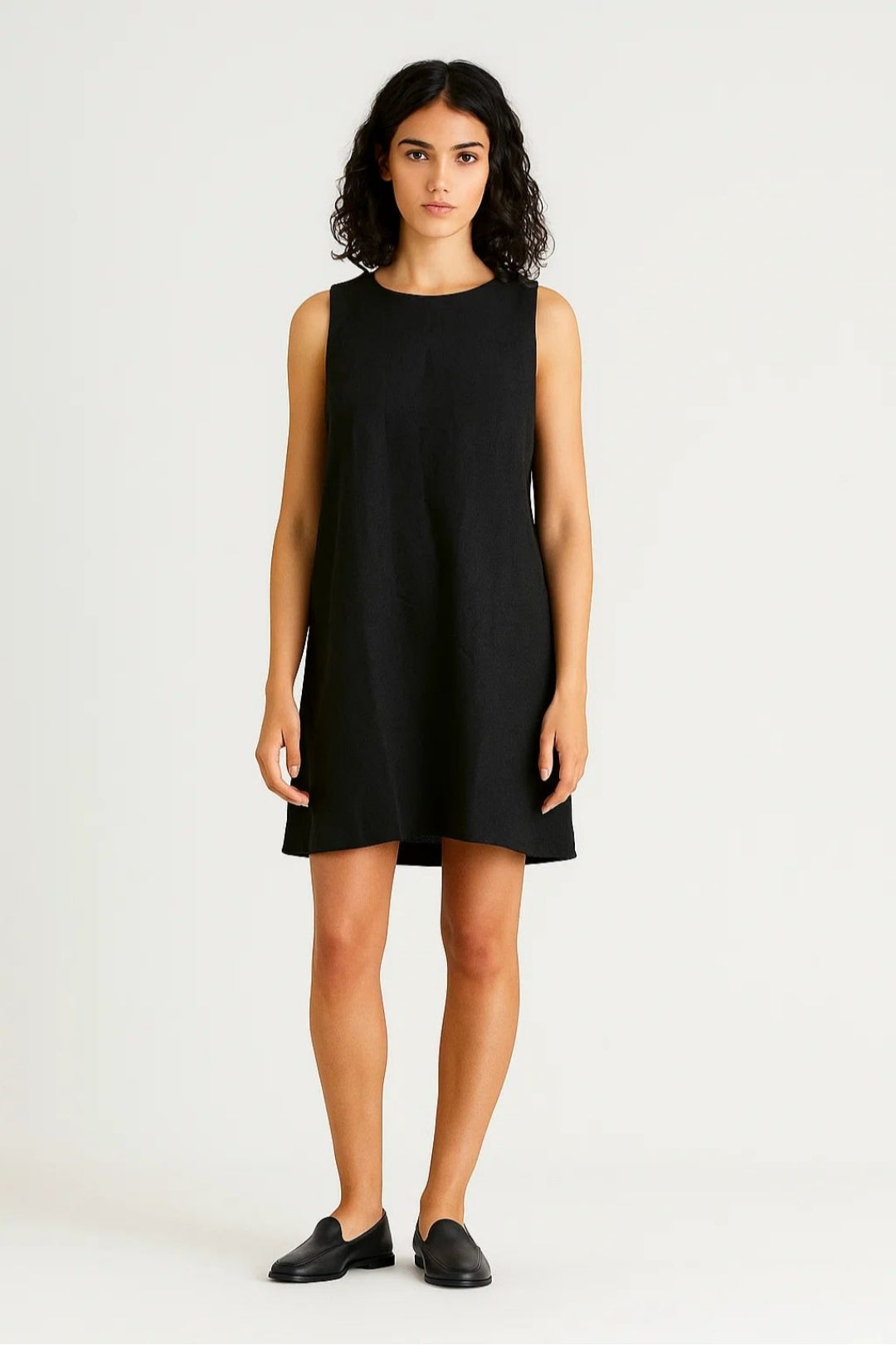 Robe Mini Femme Sans Manches – Coupe Droite Décontractée