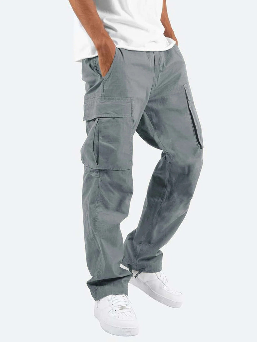 Men's Cargo Pants in Cotton Blend – Loose Fit Utility Style