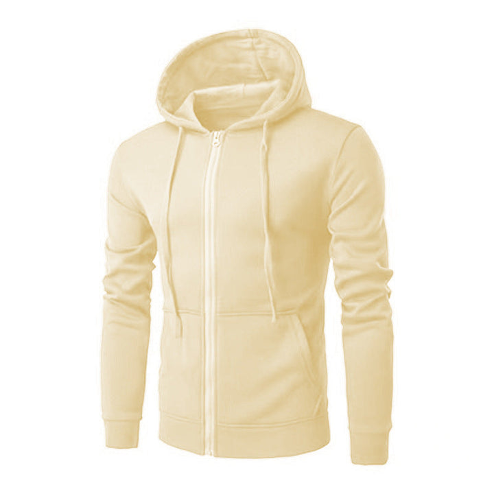 Veste à Capuche Homme Zippée Slim – Doublure Polaire Douce