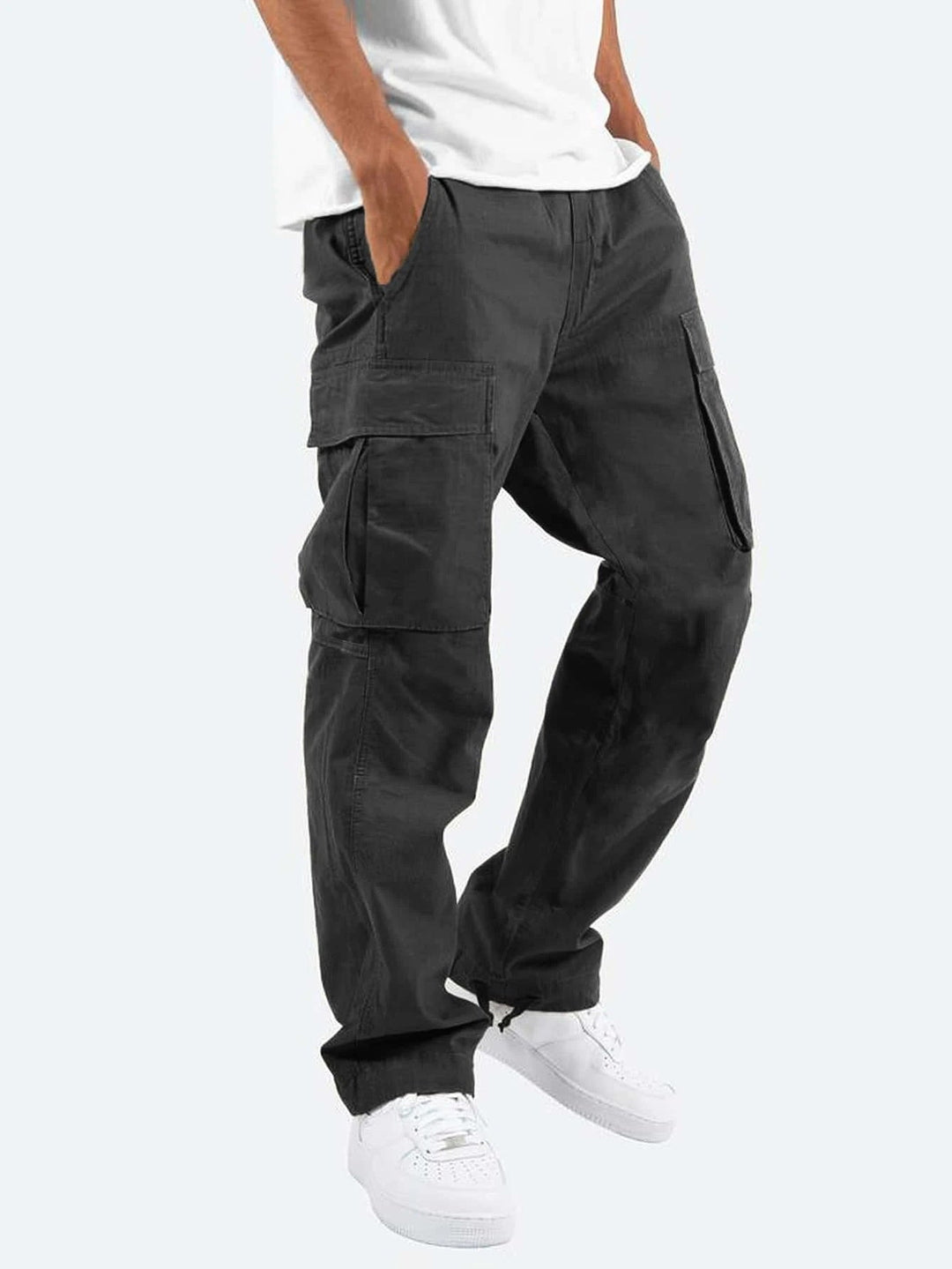 Men's Cargo Pants in Cotton Blend – Loose Fit Utility Style
