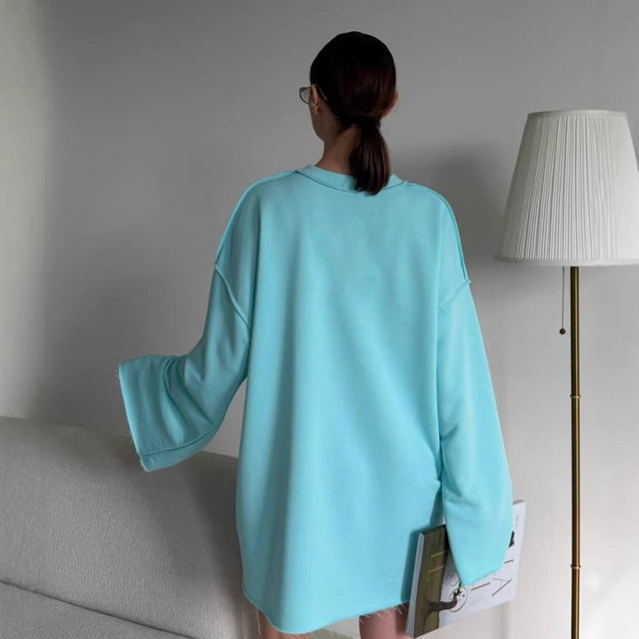 Robe Pull Femme Oversize – Manches Trompette Évasées