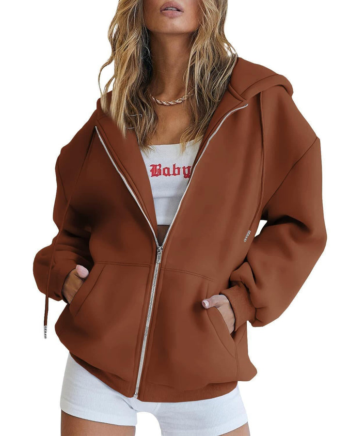 Sweat à Capuche Homme Zippé Ajusté – Poche Kangourou