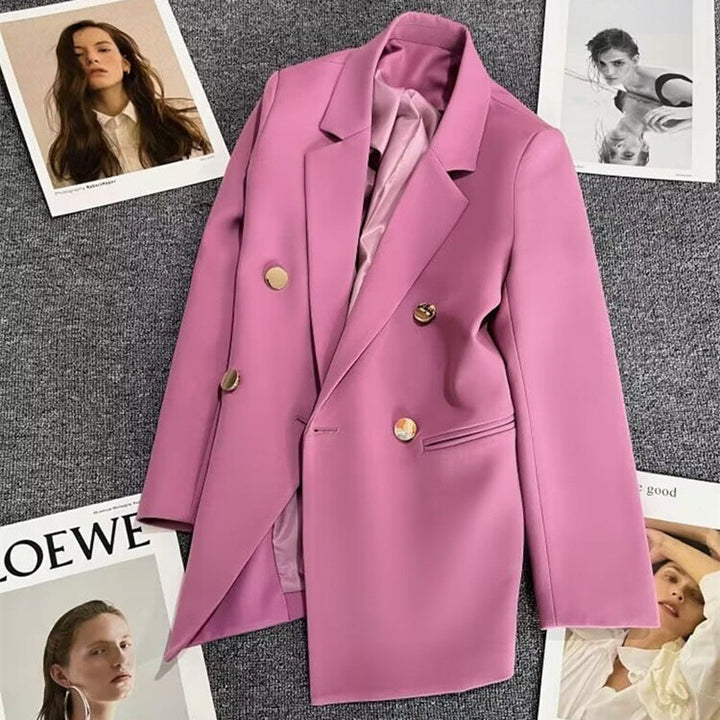 Women's Oversized Blazer Suit – Chic Double-Breasted Jacket
