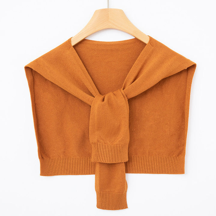 Étole Femme en Maille Fine à Nouer – Couvre-Épaules Façon Boléro