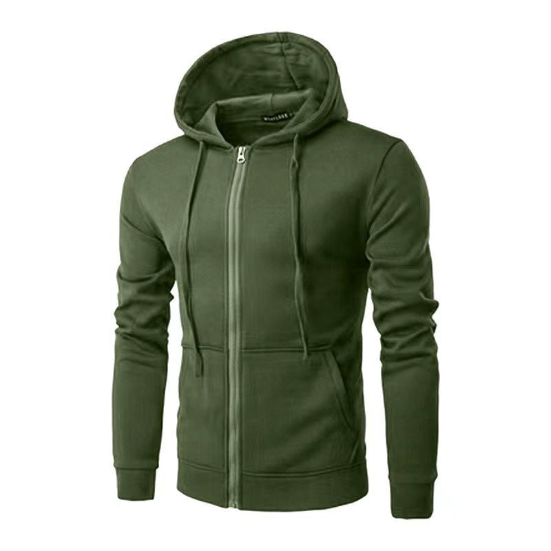 Sweat à Capuche Homme Zippé Ajusté – Poche Kangourou