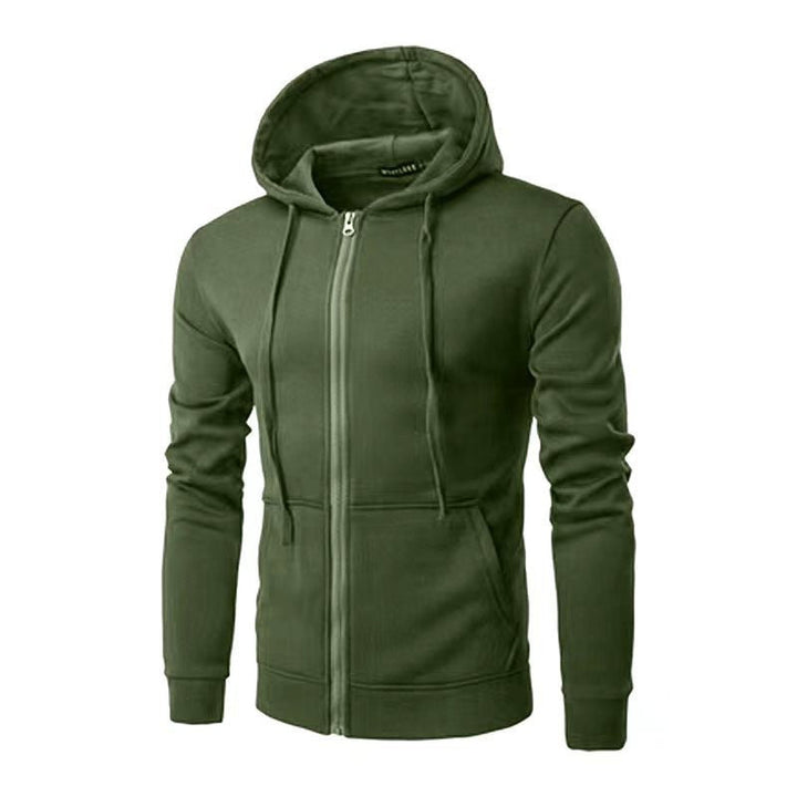 Sweat à Capuche Homme Zippé Ajusté – Poche Kangourou